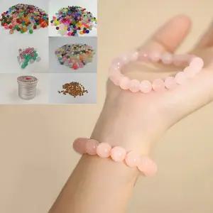 비즈공예 부자재 모음 구슬 팔찌 키링 우레탄실 유리