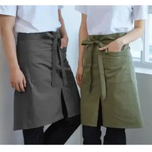 3색 1개 100x60 앞트임 허리 앞치마 하프 반앞치마 홀