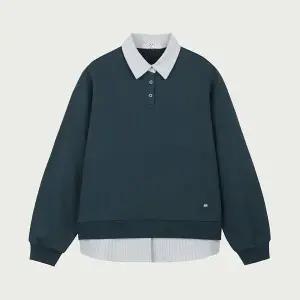 [행텐]여성 오버핏 셔츠 레이어드 맨투맨_275(10560-131-214-07)