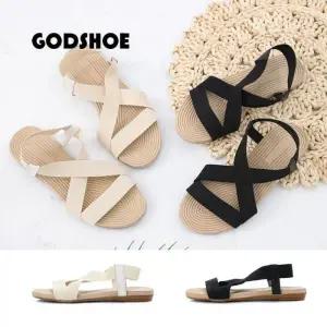 갓슈 엘라스틱 크로스밴딩 샌들 가벼운샌들 쿠션창