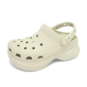 클래식 베이 클로그 여성 플랫폼 샌들 슬리퍼 베이지 206302-2Y2