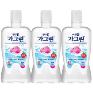 어린이가그린 아동 가글 딸기맛 380ml x 3개/충치/예방/사과/딸기/청포도/상쾌한/구취/제거/유아/키즈/습관
