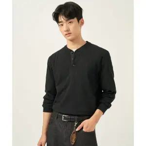 매장정품 빈폴 BEANPOLE MEN 피케 헨리넥 긴소매 티셔츠 블랙 BC5841C045 130411