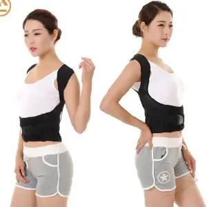상체 어깨 등 허리 척추 바른 자세 교정 보조 밴드 벨트 착용 사무 학습 운동