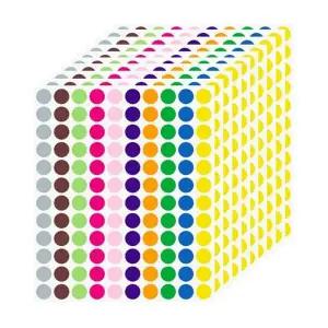 [골드스마일]10컬러 원형 스티커 1.2cm 1200pcs 10장 S 599 지 꾸미기 다이어리 구디백