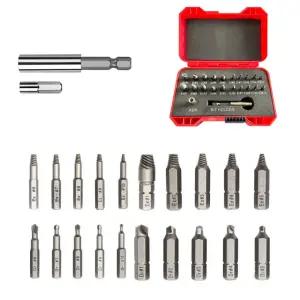 베어툴 볼트리무버 22P 드릴비트 손상 나사 추출 제거 레드케이스히다리탭 역탭 반대 빠꾸 드릴 드릴세트