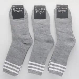 남자 기모양말 3켤레/기능성/두툼한/남성/학생/아버지/따뜻한/목긴/선물용/베이직/무지/양말/기모/겨울/중