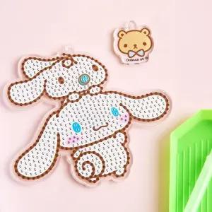 아크릴 보석십자수 키링 시나모롤 캐릭터 키홀더 가방고리 열쇠고리