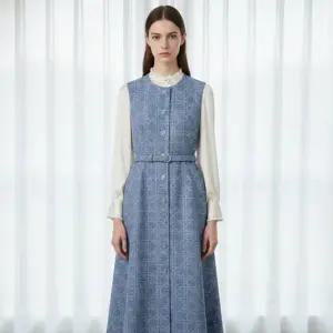 벨르 트위드 버튼 원피스_RF1OP005