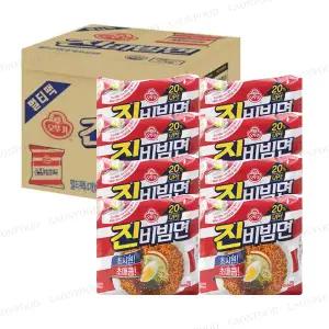 오뚜기 진비빔면 156g 32개 (4개입 X 8봉) 1박스 사무실 탕비실 펜트리 학교 간식 라면 비빔면