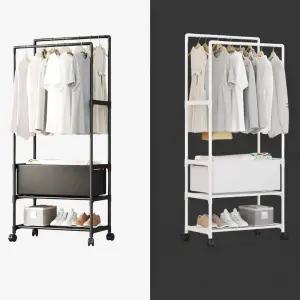 무타공 이동식 더블 행거 원룸 1인가구 옷장 옷걸이 드레스룸