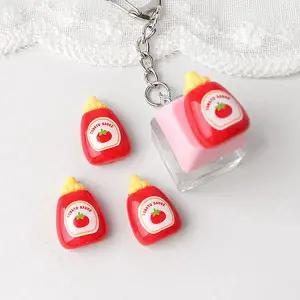 싼비즈 [6425-07]아크릴 키캡파츠 탑꾸재료 케찹 17.2x15.4mm ,1개