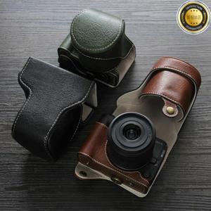 캐논 EOS R50 카메라 보호 케이스 R100 숄더백 PU 가죽 크로스바디 백 리치 패턴