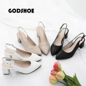 갓슈 델리언 6cm 슬링백 스퀘어힐 여성구두