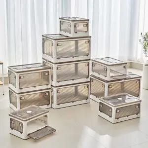 클리나 접이식 리빙박스 폴딩박스 플라스틱 수납함 정리함 40L