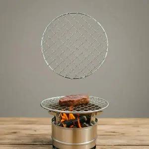 304 스테인리스 원형 석쇠 15cm 캠핑용 고기 불판 그릴망