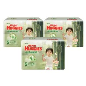 하기스 2025 네이처메이드 밤부 공용 5단계 34매X3팩 (밴드형 특대형)