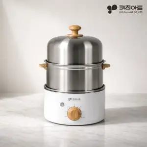 [eTVws]키친아트 304올스텐 2단 계란찜기 타이머 에그쿠커 KA-7014S2