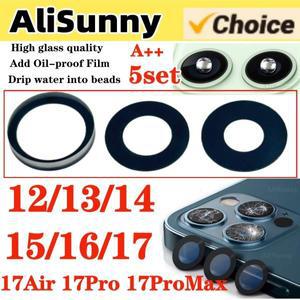 아이폰 17 에어 16 플러스 15 프로 맥스 14 13 미니 12 후면 카메라 유리 렌즈 커버 홀더 부품 5개 A+ 등급