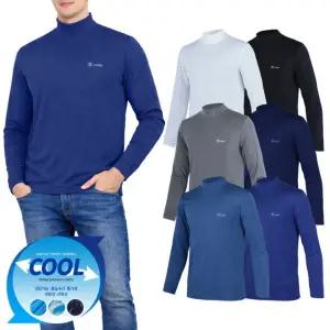 쿨링 스트레치 레이어드 반목 티셔츠 등산복 쿨티 스판티 기능성티 냉감티 긴팔티 반목티 운동복 쿨링티셔