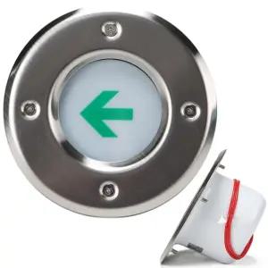 바닥 비상구 표시등 매립형 원형 화살표 피난 유도등 소방용품 출구 집회장 강당