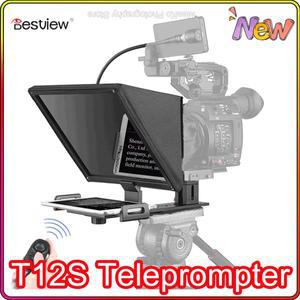 Bestview T12S 태블릿 ipad 호환 접이식 리더 전화 프롬프터 용 12.9 인치 텔레 Youtube 제품  액세서리 스