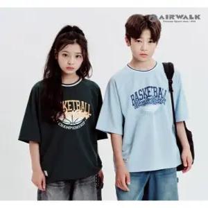 [에어워크주니어]주니어 바스킷볼 메쉬 반팔 티셔츠