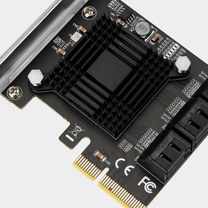 솔리드 Pciex4에서 6포트 SATA 확장 카드로 변환하여 16T 하드 디스크 ASM1166 지원