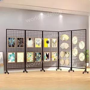 철망파티션 스탠드 전시 전시대 작품 미술 네트망