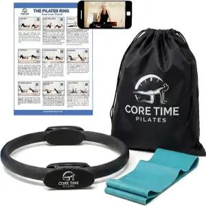 운동을 위한 전문 필라테스 링 매직 서클 - 내부 허벅지 토너 코어 근력 트레이너 홈 패딩 핸들이 있는