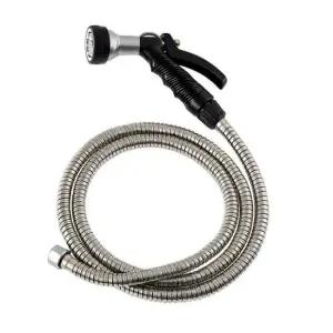 [생활] 세차용 메탈호스 물분사기 베란다용 정원용 분사건 스텐호스세트 5m