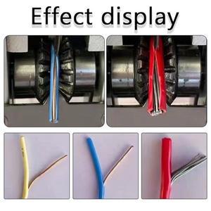 휴대용 수동 로터리 와이어 스트리퍼 교체 블레이드 핸드 크랭크 1-25mm 케이블 절단기 필링 기계