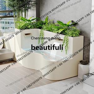 알루미늄 합금 흐르는 물 꽃 상자 조합 빌라, 조경, 스테인리스 스틸 스크린 파티션 벽