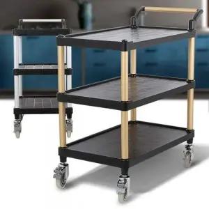 [RIZPICK]주방 이동식 다용도 카트 서빙 트롤리 바퀴형 식탁 보조 선반