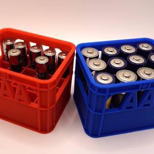 공장 직판 3D 프린팅 배터리 정리함 맥주 상자 스타일 적층형 케이스 (AA, AAA 보관용)