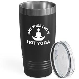 플레어 랜드 요가 텀블러 20온스 블랙 - 핫 강사 젠 영성 치유 필라테스 애호가