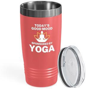 플레어 랜드 요가 텀블러 20온스 코랄 - 후원 강사 젠 스피릿 힐링 필라테스 애호가