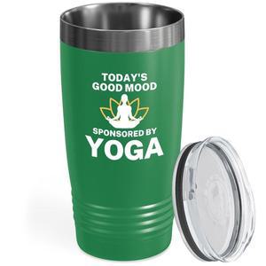 플레어 랜드 요가 텀블러 20온스 그린 - 후원 강사 젠 스피릿 힐링 필라테스 애호가