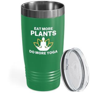 플레어 랜드 요가 텀블러 20온스 그린 - 식물 더 먹기 강사 젠 영성 치유 필라테스 애호가
