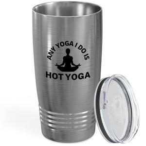 플레어 랜드 요가 텀블러 20온스 실버 - 핫 강사 젠 영성 치유 필라테스 애호가
