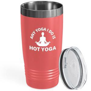 플레어 랜드 요가 텀블러 20온스 코랄 - 핫 강사 젠 영성 치유 필라테스 애호가