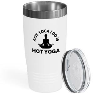 플레어 랜드 요가 텀블러 20온스 화이트 - 핫 강사 젠 영성 치유 필라테스 애호가