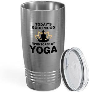 플레어 랜드 요가 텀블러 20온스 실버 - 후원 강사 젠 스피릿 힐링 필라테스 애호가