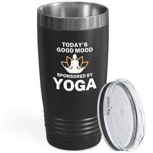 플레어 랜드 요가 텀블러 20온스 블랙 - 후원 강사 젠 스피릿 힐링 필라테스 애호가