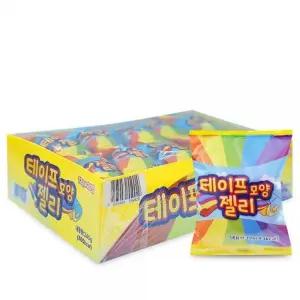 롤젤리 테이프모양 샤워젤리 1통 20개입 초등학생간식 테이프젤리 모양젤리 서치