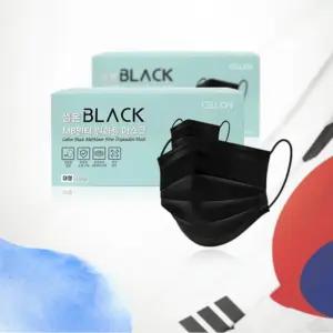 셀온 MB필터 대형 일회용마스크 50매 (블랙) 비말차단 덴탈마스크 국산