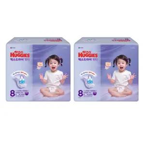 하기스 2025 맥스드라이 공용 8단계 27매X2팩 (팬티형 수퍼점보형)