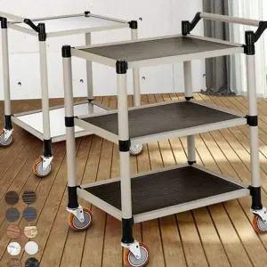 바퀴형 업소용 서빙 이동식 카트 알루미늄 3단 식당용