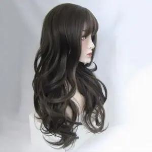 자연스러운 긴머리 통가발 레이어드 웨이브 여성용 긴머리 롱가발