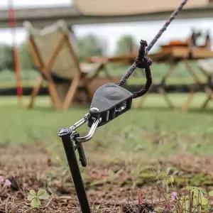 로프줄 로프라쳇 캠핑 타프 스트링 스토퍼 비너 로프 끈 2.3M